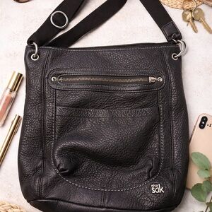 The Sak Textured Black Shoulder Bag